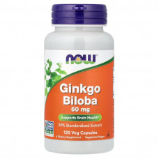 Гинко билоба NOW Ginkgo Biloba 60мг 60к