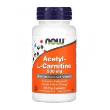 Ацетил-л-карнитин NOW Acetyl L-Carnitine 500мг 50к