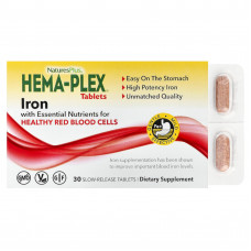 Железо Nature's Plus HEMA-PLEX 30т