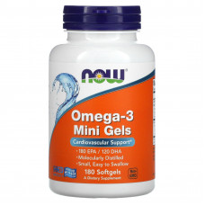 Омега 3 NOW Omega-3 Mini Gels 180сг